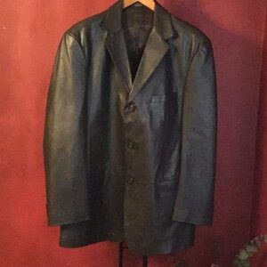 NWOT STAFFORD MEN’S LEATHER BLAZER SIZE M*